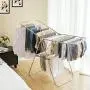 SONGMICS Clothes Drying Rack, with Bonus Sock Clips, 100% Stainless Steel Gullwing Space-Saving Laundry Rack, Foldable for Indoor and Outdoor Use, Sliver ULLR51SV