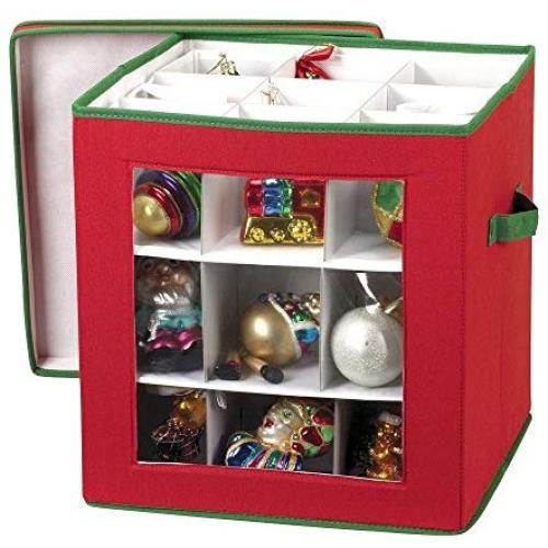 nGenius See-Through Christmas Ornament Storage Boxes for 27 Large Ornaments