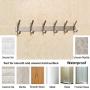 Hawsam Glue No Drilling Wall Mount Coat Double Hook Rack - Heavy Duty 304 Stainless Steel Towel Clothes Hook Holder Hanger for Bathroom Kitchen Bedroom Closet Cabinet Kitchen Office with 6 Hooks