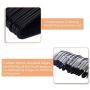 JS HANGER 20 Pack Open Ended Slacks Pant Hangers, Chrome and Black Friction, Non-Slip