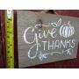 Vintage look GIVE THANKS Thanksgiving pumpkin new calligraphy Christmas Chalk Couture style old time font jute hanger antique style primitive style. weathered wood sign Vintage look GIVE THANKS Thanksgiving pumpkin new calligraphy Christmas Chalk Couture style old time font jute hanger antique style primitive style. weathered wood sign