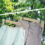 AUNMAS 5Pcs Pants Rack Trouser Hanger Clothes Rack with Clips for Household Use(1#)