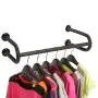 MyGift Modern Black Metal Wall Mounted Bathroom & Bedroom Hanging Towel Bar/Clothing Rod Rack MyGift Modern Black Metal Wall Mounted Bathroom & Bedroom Hanging Towel Bar/Clothing Rod Rack