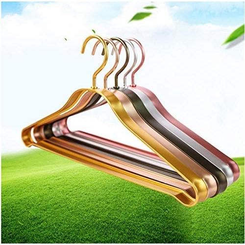 10pcs Random Color Aluminum Alloy Hanger for Clothes Can be Used 20 Years Space Aluminum No Fluorescent Agent Non-Slip hangger in Home Storage