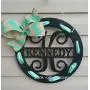 Monogram Door Hanger/Personalized Door Wreath/Family Name Monogram Door Hanger Wreath/Door Hanger