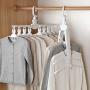 HJYPYJ Magic Hanger,Multifunction Magical Hangers,Detachable PP POM Hanger,Space-Saving Organizer Hangers, Reasonable Spacing/White / 3pcs