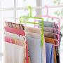 LuffyBin-5 Layer Colorful Pants Scarf Hangers Holders Trousers Clothes Towels Hanger Arrival - Thick Small Layers Wall Ring Triangle Closet Hanger Clips Cute Loop Stand Blue Mainstays