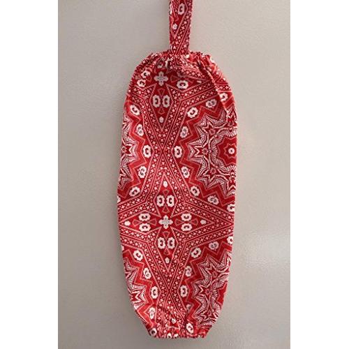 Plastic Grocery Bag Holder Hanger Red Bandana