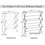 Finnhomy Oversize Folding Clothes Drying Rack Clothes Dryer for Laundry and Home Rust-Resistant, 45.5 Inch