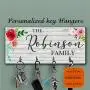 Personalized Decorative Floral key holder for wall Storage Hook key Organizer wall Great housewarming gifts Dog leash rack Christmas gifts for new homeowner Apartment warming gift Multi key hanger Personalized Decorative Floral key holder for wall Storage Hook key Organizer wall Great housewarming gifts Dog leash rack Christmas gifts for new homeowner Apartment warming gift Multi key hanger