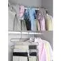 Cojoy Multi-Purpose Pants Hangers Rack Holder S-Type Stainless Steel Clothes Pants Hangers Closet Storage Stand Shelf Organizer for Jeans Scarf Hanging 1Pack