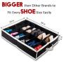 Woffit Under The Bed Shoe Organizer Fits 16 Pairs + 4 Pairs Boots ? Sturdy & Breathable Materials ? Underbed Storage Solution for Kids Men & Women Shoes ? Great Space Saver for Your Closet!