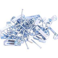 HangDone Picture Hangers 100-Pack Supports up to 30 lbs, Zinc Plated