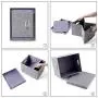 Superjare Updated File Boxes for Hanging Files, Set of 2, Storage Office Boxes with 60 lbs Weight Capacity, Durable MDF Board & Linen Fabric, File Storage Organizer for Letter/Legal - Grey