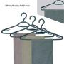 Perfecasa Extra Non-Slip Plastic Hangers 30 Pack, 360° Swivel Hook, Coat Hangers, Pant Hangers, Scarf Hanger, Sure Grip, Space Saving, Light Weight (Cool Grey)