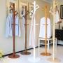 Barture Solid Wood Coat Rack Bedroom Single-Rod Hanger Simple Living Room Clothes Hanger Creative Hangers (Color : E)