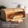 Klee Large Bamboo Bread Box, Roll Top, Fully Assembled Klee Large Bamboo Bread Box, Roll Top, Fully Assembled