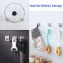 LOOGI Adhesive Hooks 3M Towel Hooks Wall Door Hanger Heavy Duty Stainless Steel for Bathroom Kitchen Home - 5 Packs