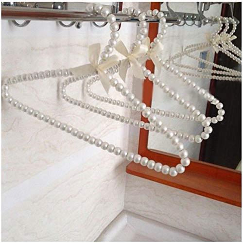 DNJKSA Clothes Hanger Plastic Pearl Closet Space Saver Clothes Dress Coat Storage Rack(5 Pieces/Lot)