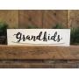 Grandkids photo hanger sign - grandkids picture holder sign - grandkids make life grand- CUSTOMIZE COLORS - HANDMADE TO ORDER - Perryhill Rustics wood sign