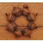 Tan Wool Felted Acorn Ornaments, muted colors, also available without hangers