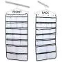 Hanging Closet Organizer 42 Pockets & Hanger stores Clothes, Stockings, Socks, Jewelry, Toiletries, Baby Nursery, Household & Children Accessories. Durable Dual-sided Closet Storage Saves Space Hanging Closet Organizer 42 Pockets & Hanger stores Clothes, Stockings, Socks, Jewelry, Toiletries, Baby Nursery, Household & Children Accessories. Durable Dual-sided Closet Storage Saves Space