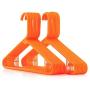 HANGERWORLD 20 Orange 16inch Plastic All Purpose Coat Clothes Garment Pant Skirt Bar Hangers Loop Hooks
