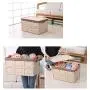 OUNONA Foldable Storage Boxes Organizer Bin Big Capacity Plastic Auto Trunk Container basket(Khaki)