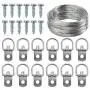 HongWay D Ring Picture Hangers Heavy Duty, Picture Hangers Kit 141 Pcs Including 70Pieces D Ring Picture Hangers with 70 Phillips Screws and Picture Hanging Wire (100 Feet) HongWay D Ring Picture Hangers Heavy Duty, Picture Hangers Kit 141 Pcs Including 70Pieces D Ring Picture Hangers with 70 Phillips Screws and Picture Hanging Wire (100 Feet)