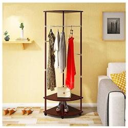 JING-ma Floor Hanger Coat Rack, Bedroom Floor Hanger Clothes Rack Floor Rack Simple Hanger (Color : Dark Brown)