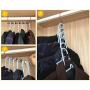 QsQueen Magic Clothe Hanger Pack of 10 Space Saving Clothes Hangers Multi Functional Metal and ABS Plastic Closet Organizer Hanger for T-Shirts, Blouses, Pants and Coats