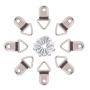 Swpeet 110 Pcs Triangle Ring Picture Hangers Shape Nail Non-Trace Hangers Single Hole with Screws for Home Decoration Creative Picture with Transparent Box