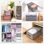 Large Fabric Storage Boxes Set- 2 Pack Foldable Storage and Organize Bins with Lids and Removable Dividers for Kids Toy Closet Shelf Bedroom Living-Room Under Bed(Pink)