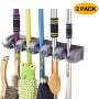 RockBirds Mop Broom Holder Wall Mounted, Kitchen Hanging Garage Utility Tool Organizers and Storage Rack for Ideal Broom Hanger for Closet Garage Organizer ( 2 Pack)