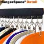 HangerSpace Cap Organizer Hanger, 10 Clips Baseball Cap Holder Portable Travel Clothes Hanger Hat Rack with Mini Front Door Hanger