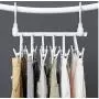 2pcs Telescopic Cloth Hangers Folding Drying Clothes Trousers Pants Hanger with Clips Wardrobe Hooks Home Storage 2pcs Telescopic Cloth Hangers Folding Drying Clothes Trousers Pants Hanger with Clips Wardrobe Hooks Home Storage