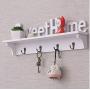 Sweet Home Key Hook Home Decoration Hanger Plastic Wood Wall Mounted Hanger Shelf/Coat Hat Clothes Rack 3pcs