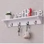 Sweet Home Key Hook Home Decoration Hanger Plastic Wood Wall Mounted Hanger Shelf/Coat Hat Clothes Rack 3pcs