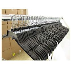 Lot of 120 Black Plastic Adult Clothes Shirt Hangers 17" wide