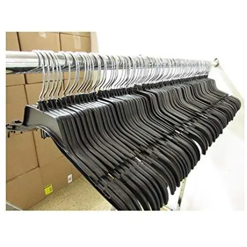 Lot of 120 Black Plastic Adult Clothes Shirt Hangers 17" wide Lot of 120 Black Plastic Adult Clothes Shirt Hangers 17" wide