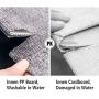 Tuokor Fabric Storage Bins with Lid, 2 Handles and Clear Window, 16x12x10 inches (LxWxH) Washable Foldable Storage Basket Cube Boxes 3-Pack, Gray