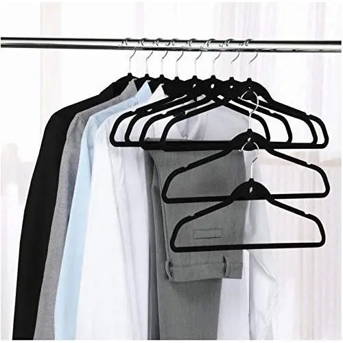 10Pcs Non Slip Velvet Suit Clothes Hangers Wardrobe Home Organizer 10Pcs Non Slip Velvet Suit Clothes Hangers Wardrobe Home Organizer
