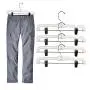 Decor Hut Clear Skirt & Pants Hangers 14 inch Clip Hanger for Pants with Swivel Hook 12 Pack