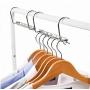 5pcs 6 Holes Stainless Steel Shirts Clothes Hanger Anti-Skid Hanger Multi-Functional Drying Rack Home Closet Storage Hook Decoration