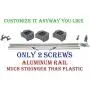 Not Yet Another Mop and Broom Holder, 2 Hangers Pack, 3 Sliding Grippers + 4 Hooks Each, Extra Space in Between, Clips Hold Everything Better Than Rollers, Wall Mount on Aluminum Rack by 2 Screws Only