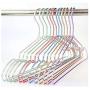 10pcs Random Color Aluminum Alloy Hanger for Clothes,Strong Metal Shirts Dress Sun-top Hanger