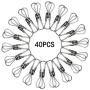 Swity Home Clothes pins Stainless Steel Clothespin 2.2inch Clothesline Utility Clips Hooks 40pack Clothes Drying Hanger Wire Laundry Clip Multi-Purpose Hooks for Home/Office