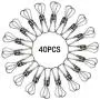 Swity Home Clothes pins Stainless Steel Clothespin 2.2inch Clothesline Utility Clips Hooks 40pack Clothes Drying Hanger Wire Laundry Clip Multi-Purpose Hooks for Home/Office