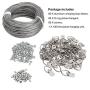 Picture Hanging Kit, 60 Pcs D Ring Picture Hangers with Screws and 100 Feet Stainless Steel Hanging Wire, for Hanging Paintings Photos