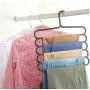 10pcs Random Color Multi-Purpose Clothes Hanger Practical 5 Layers Pants Hanger Scarf Tie Rack Space Saving Clothes Hanger Home Organizer